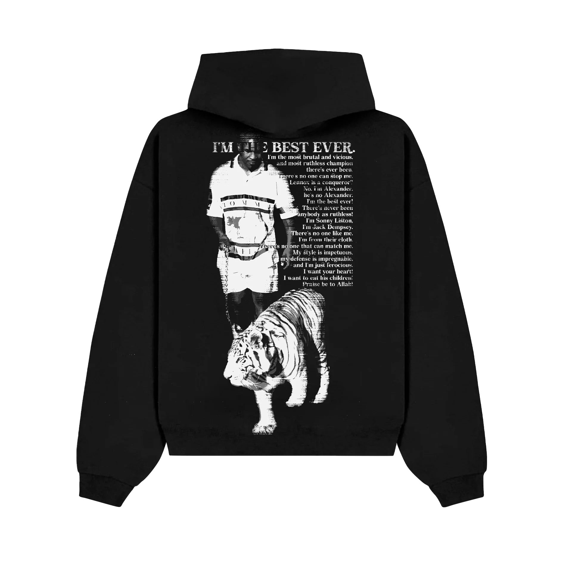 MIKE TYSON oversized hoodie black