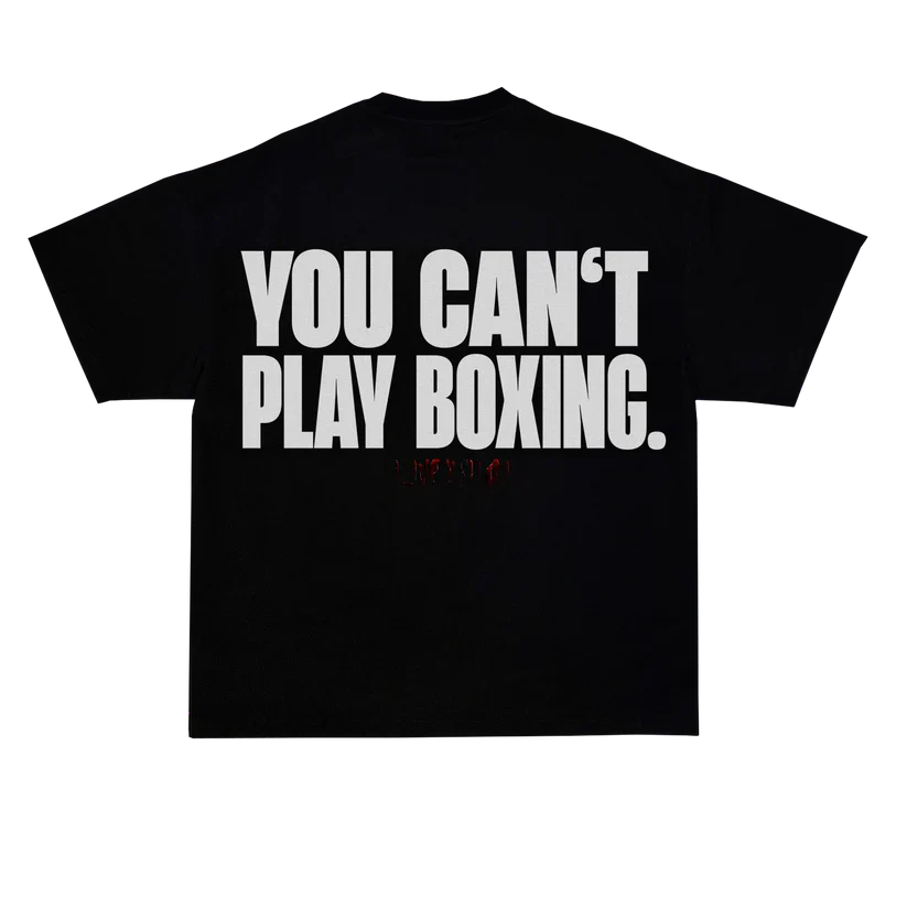 YOU CAN’T PLAY BOXING oversized t-shirt black