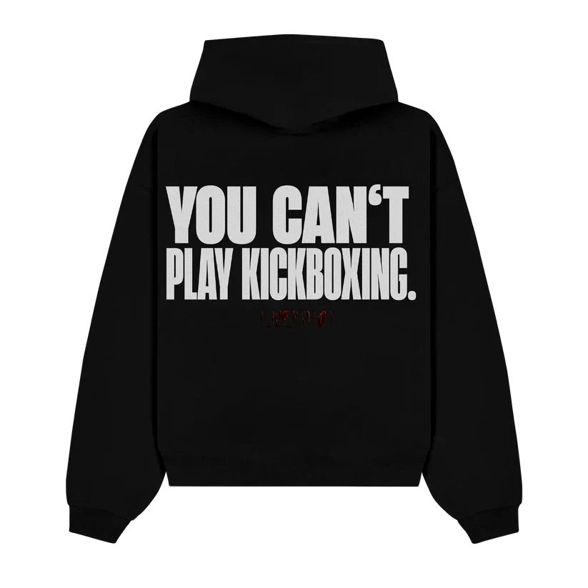 YOU CAN’T PLAY KICKBOXING oversized hoodie black