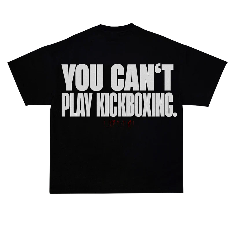 YOU CAN’T PLAY KICKBOXING oversized t-shirt black