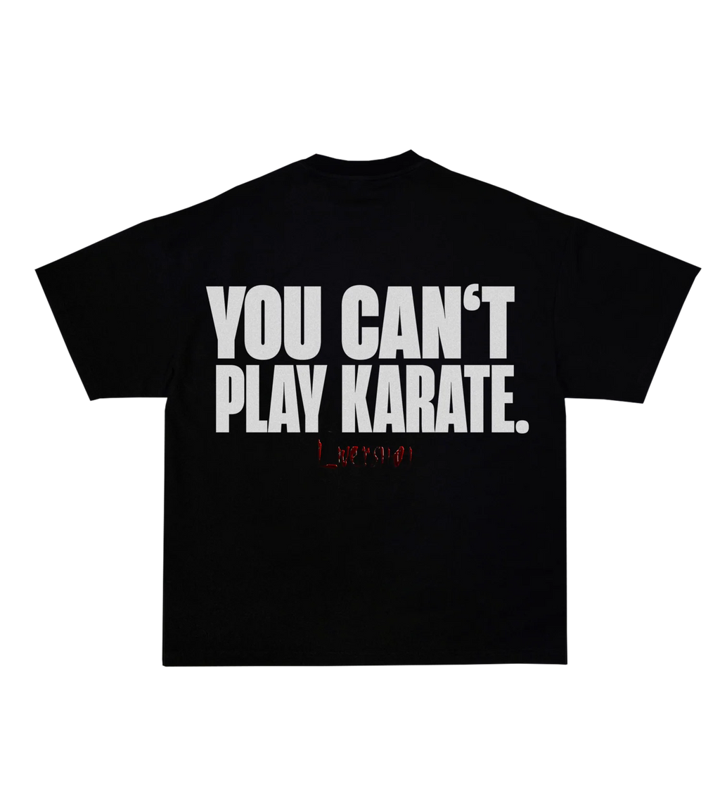 YOU CAN’T PLAY KARATE oversized t-shirt black