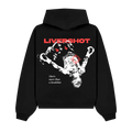 LIVERSHOT GERVONTA oversized track hoodie black & red