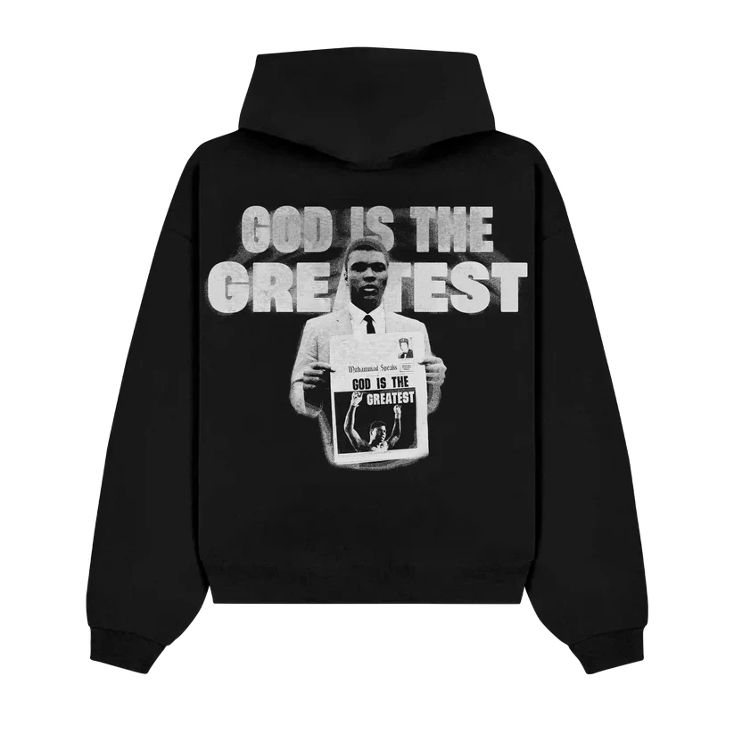 GOD IS THE GREATEST oversized hoodie black